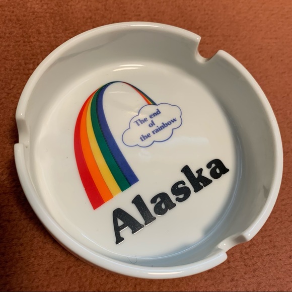 Vintage Alaska Rainbow Ashtray - Picture 1 of 7